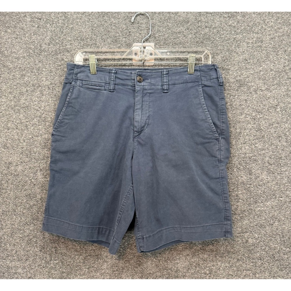 American Eagle Chino Shorts Mens 30 Blue Flex Next Level Stretch Casual Summer